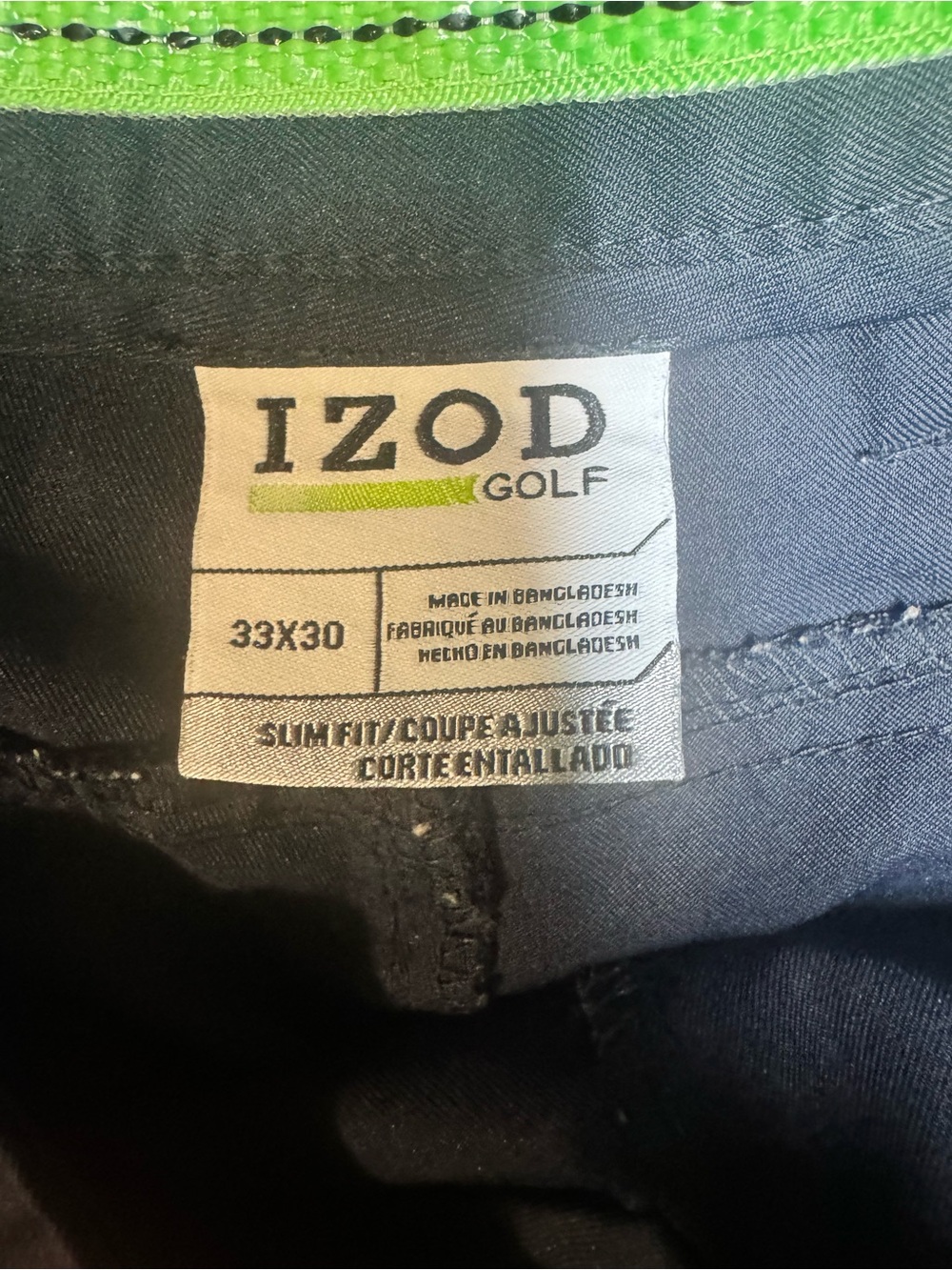 IZOD Golf Men’s Slim Fit navy blue athletic pants